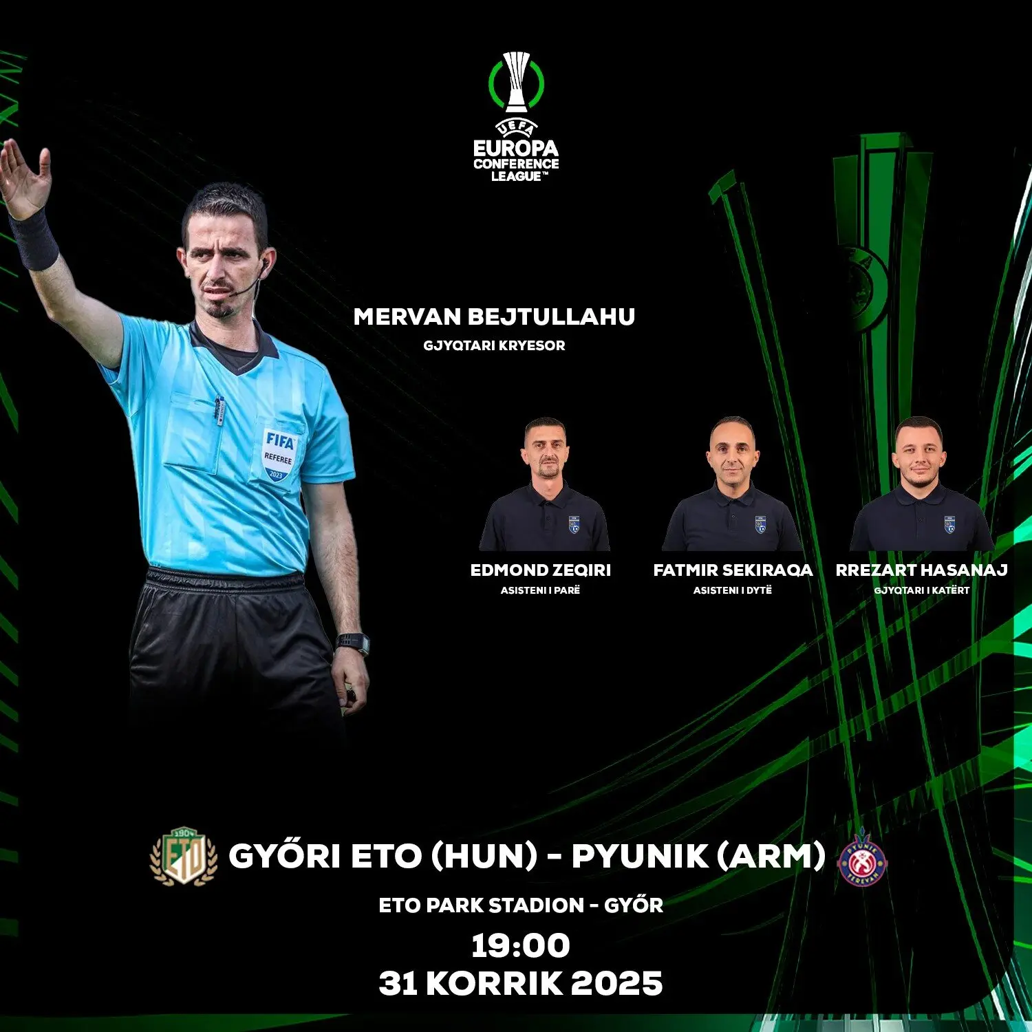 Dy gjyqtarë nga Kosova në skenën evropiane – UEFA u beson ndeshje të rëndësishme në Conference League 3 524632602 1052047977085895 5161773135273136268 n