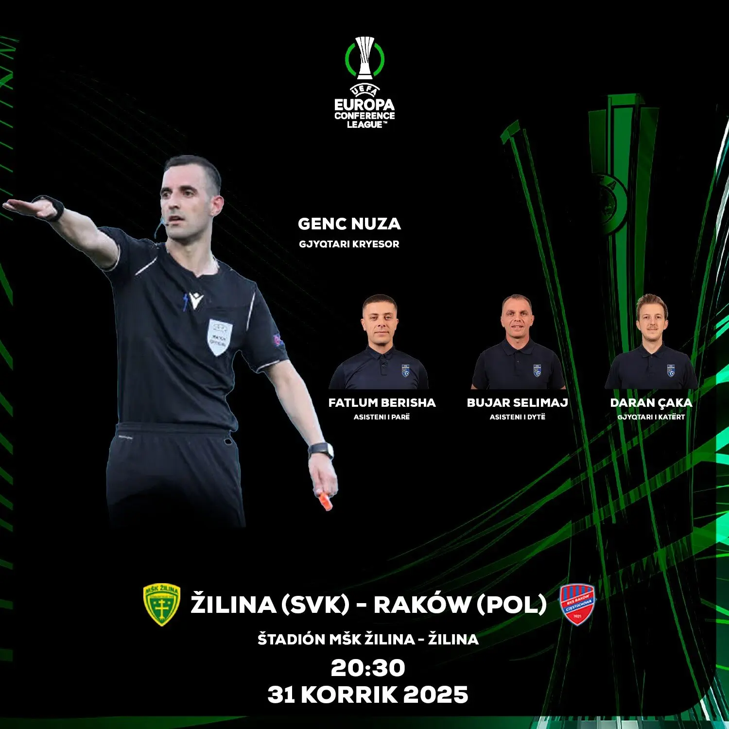 Dy gjyqtarë nga Kosova në skenën evropiane – UEFA u beson ndeshje të rëndësishme në Conference League 2 524705331 1052047973752562 2236044005402560350 n