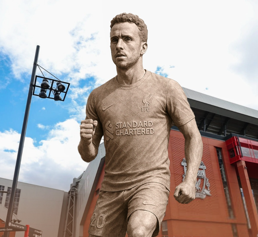 Liverpooli nderon Diogo Jotën me skulpturë përkujtimore në Anfield Kërlaçki Liverpooli nderon Diogo Jotën me skulpturë përkujtimore në Anfield