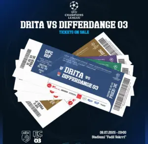 FC Drita ka caktuar çmimin e biletave për Evropë 2 drita cmimet e1751735707489