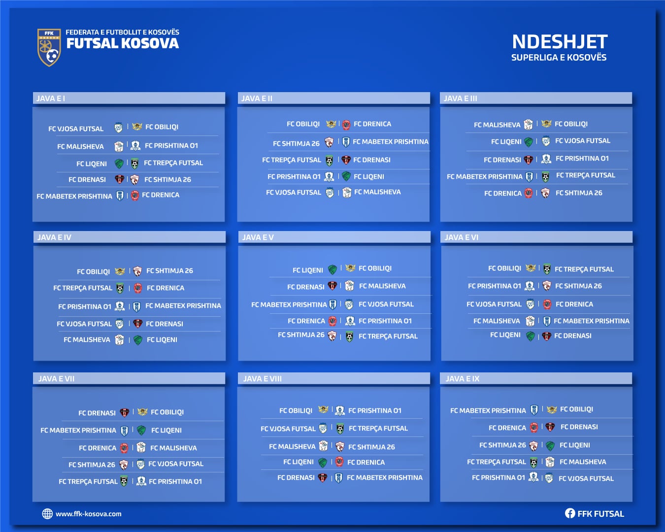 Orari i Superligës në futsall