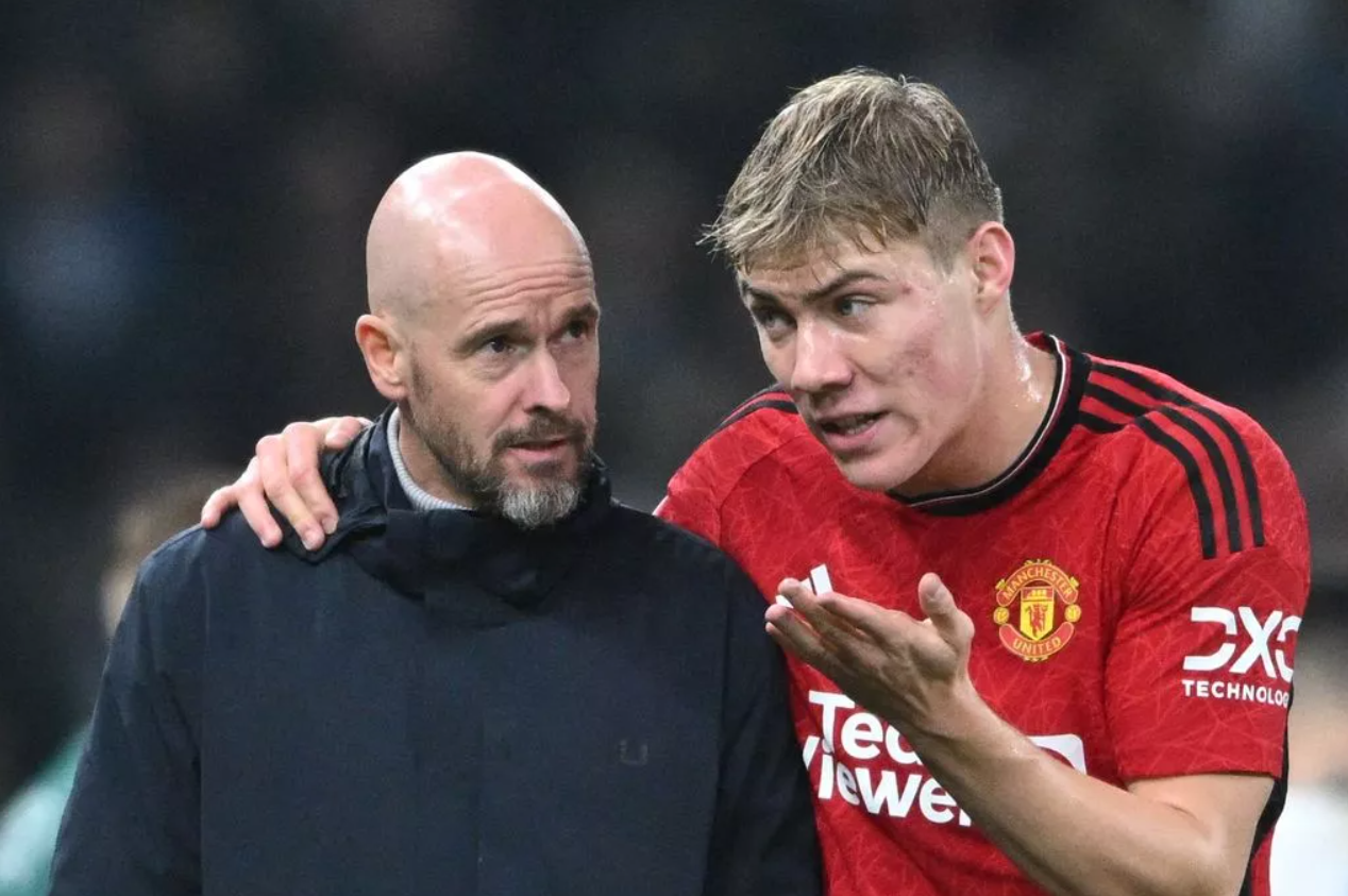 Rasmus Hojlund dhe Erik ten Hag