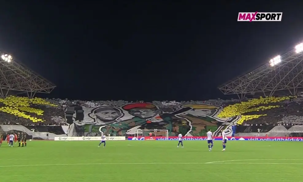 "Torcida" e Hajdukut me koreografi anti-serbe në përvjetorë të "Oluja"-së 2 Torcida