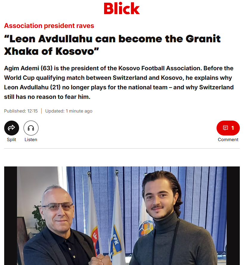 Agim Ademi: Leon Avdullahu mund të bëhet Granit Xhaka i Kosovës 1 Agim Ademi - Leon Avdullahu