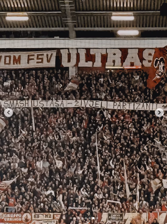 Tifozët gjermanë me mesazh provokues ndaj Zrinjskit të Hercegovinës 19 Mainz - Zrinjski