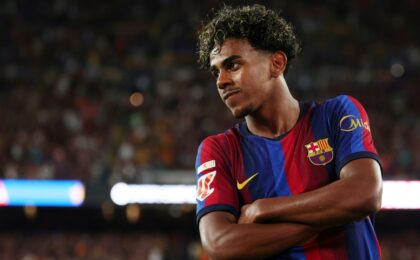 Barcelona-Star Lamine Yamal (Foto: AFP/SID/Lluis GENE)